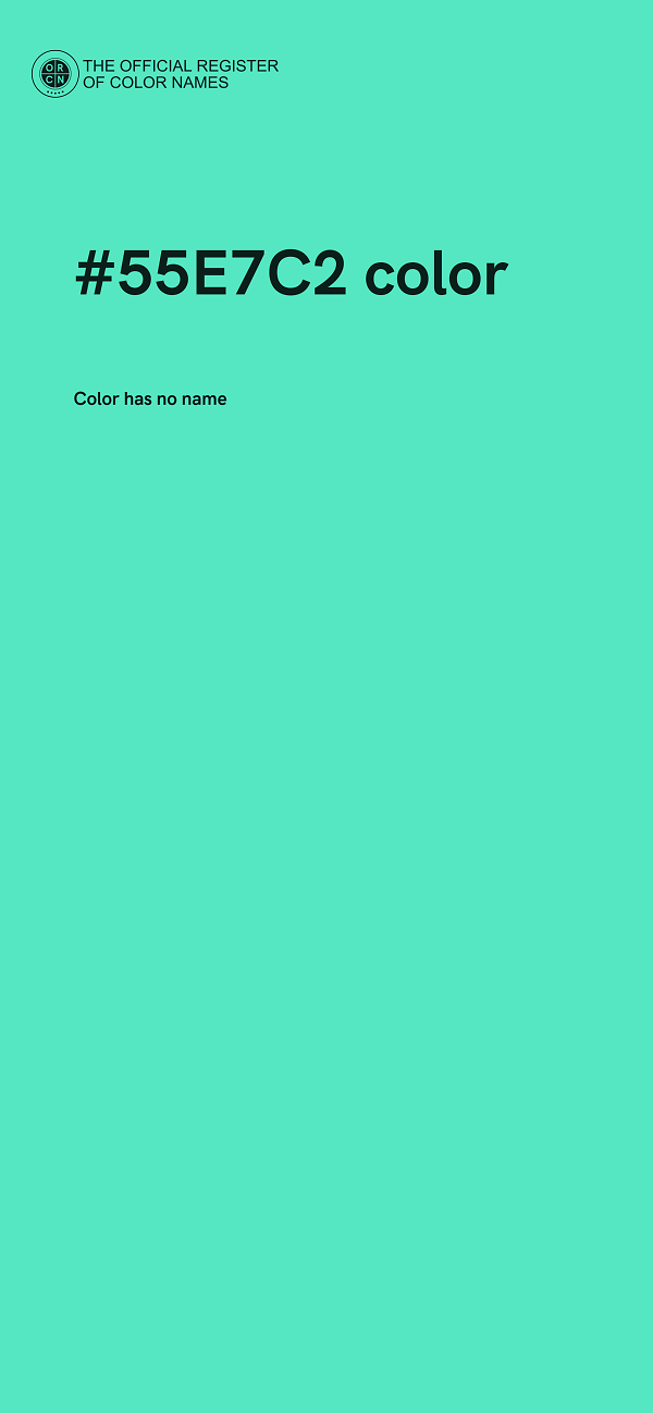 #55E7C2 color image