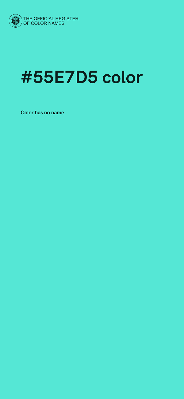 #55E7D5 color image