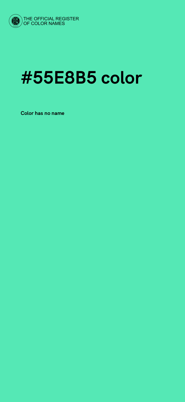#55E8B5 color image