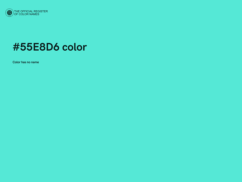 #55E8D6 color image