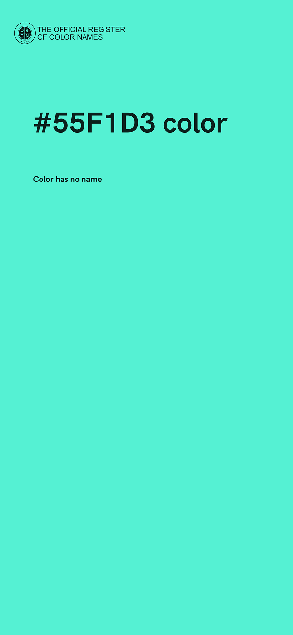 #55F1D3 color image