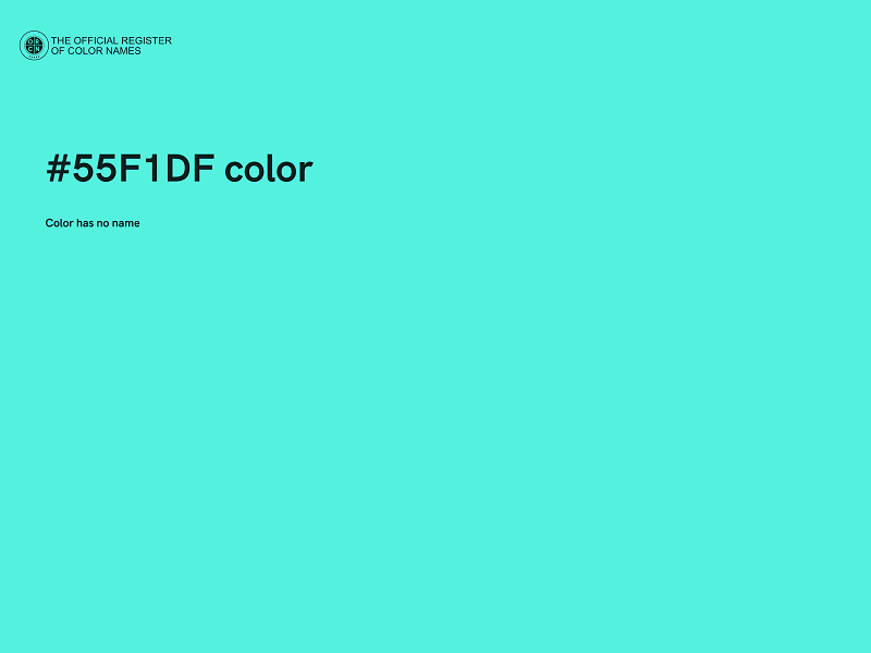 #55F1DF color image