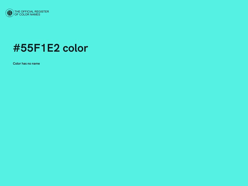 #55F1E2 color image