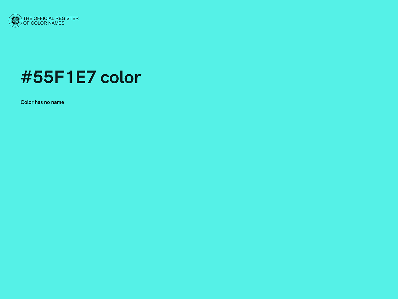 #55F1E7 color image