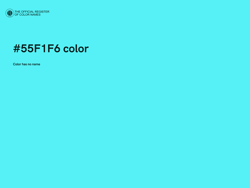 #55F1F6 color image