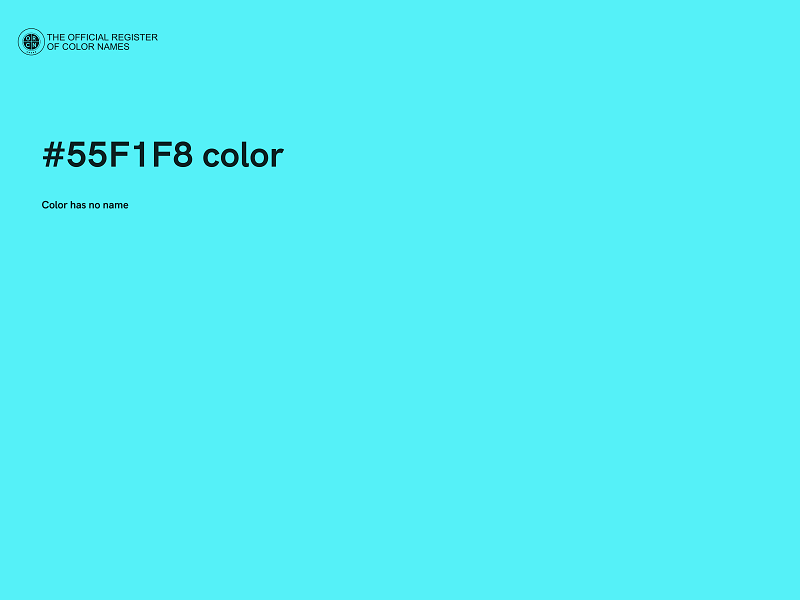 #55F1F8 color image