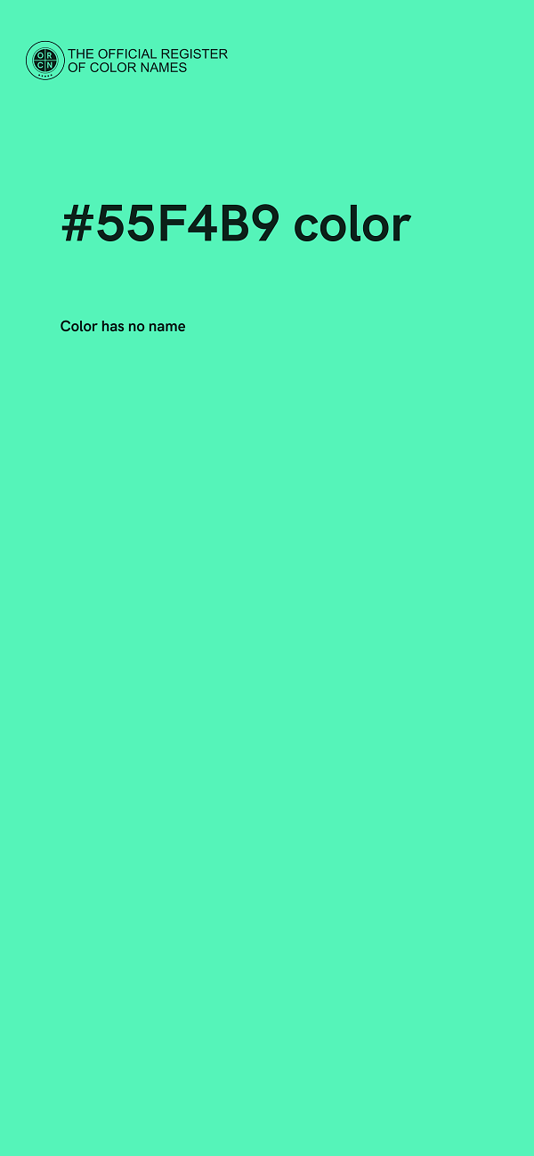 #55F4B9 color image
