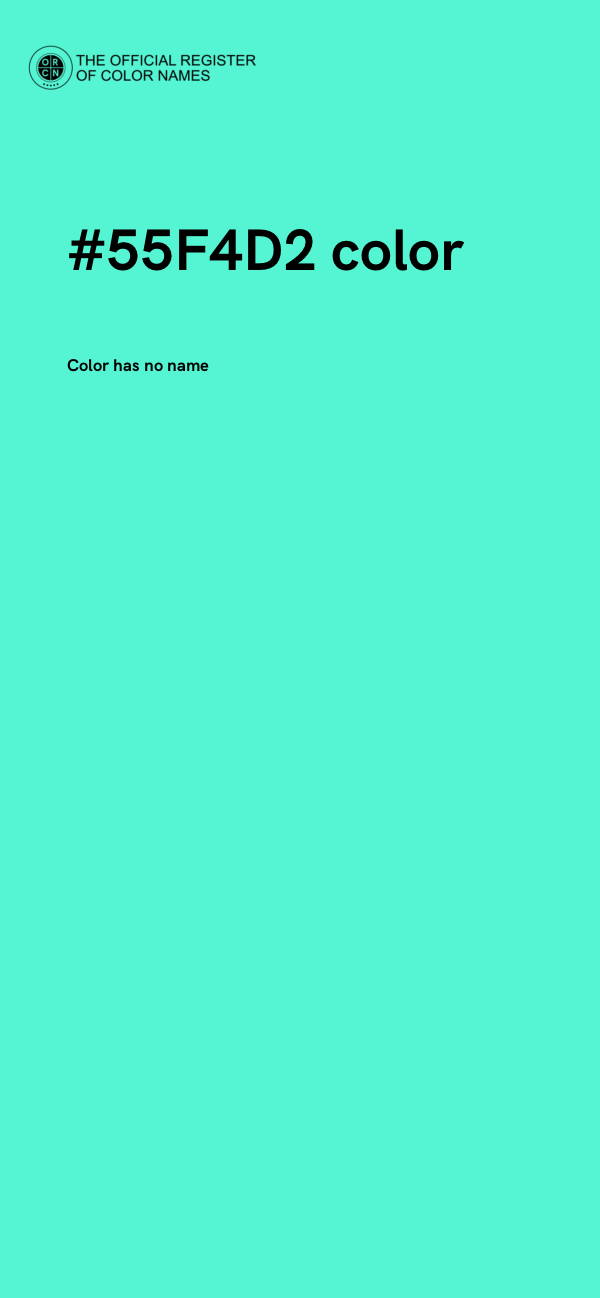 #55F4D2 color image