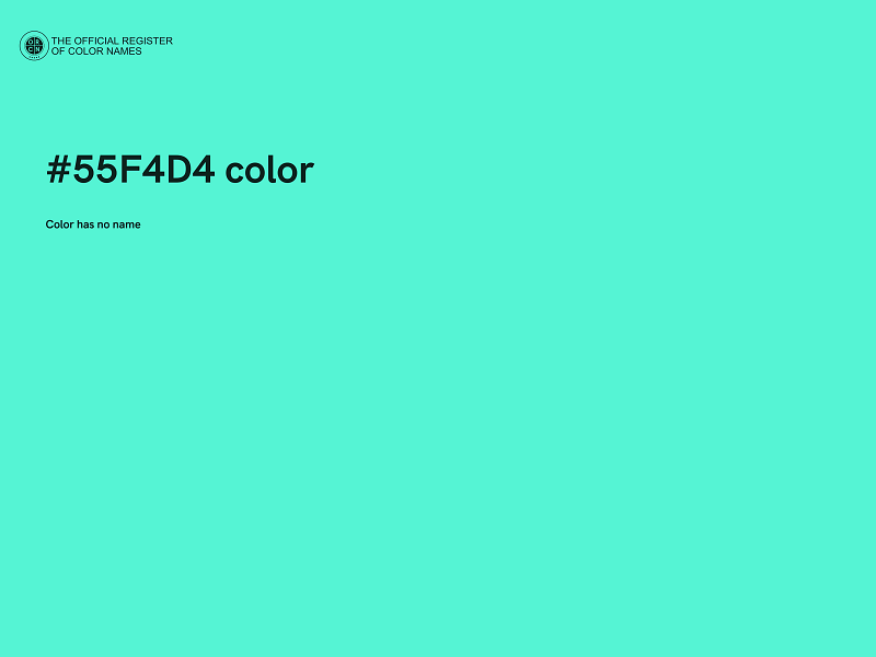 #55F4D4 color image