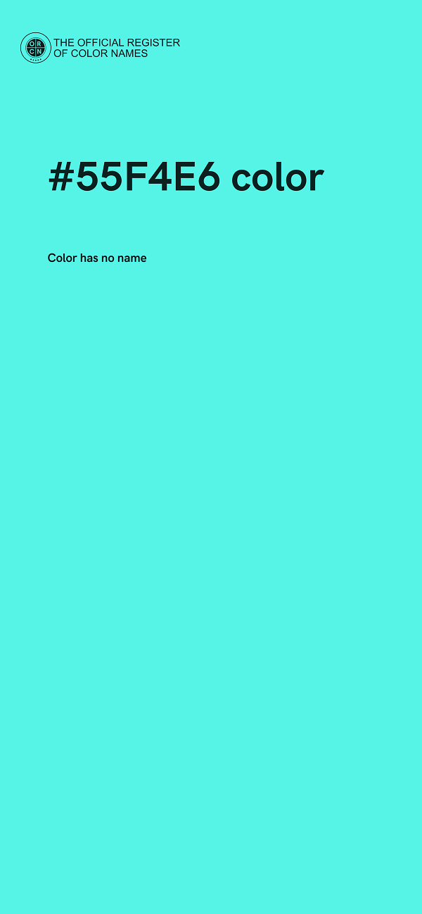 #55F4E6 color image