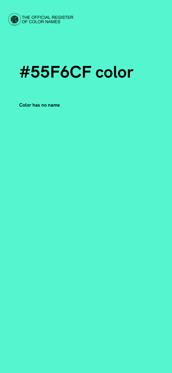 #55F6CF color image