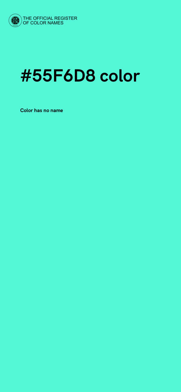 #55F6D8 color image
