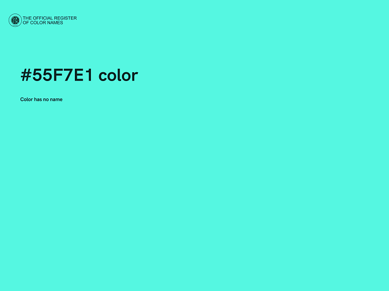 #55F7E1 color image