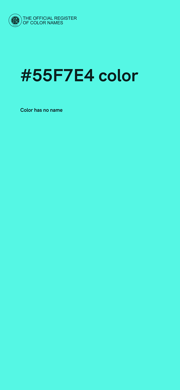 #55F7E4 color image