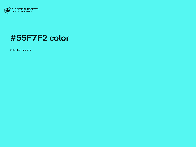 #55F7F2 color image