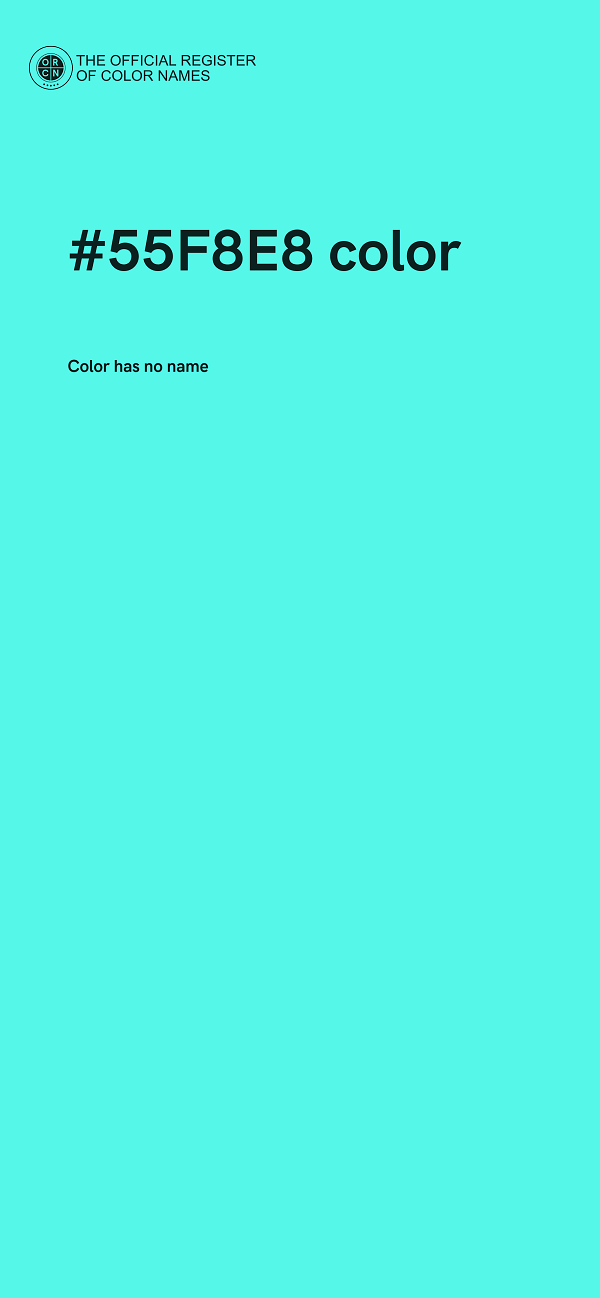 #55F8E8 color image