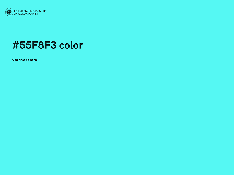 #55F8F3 color image