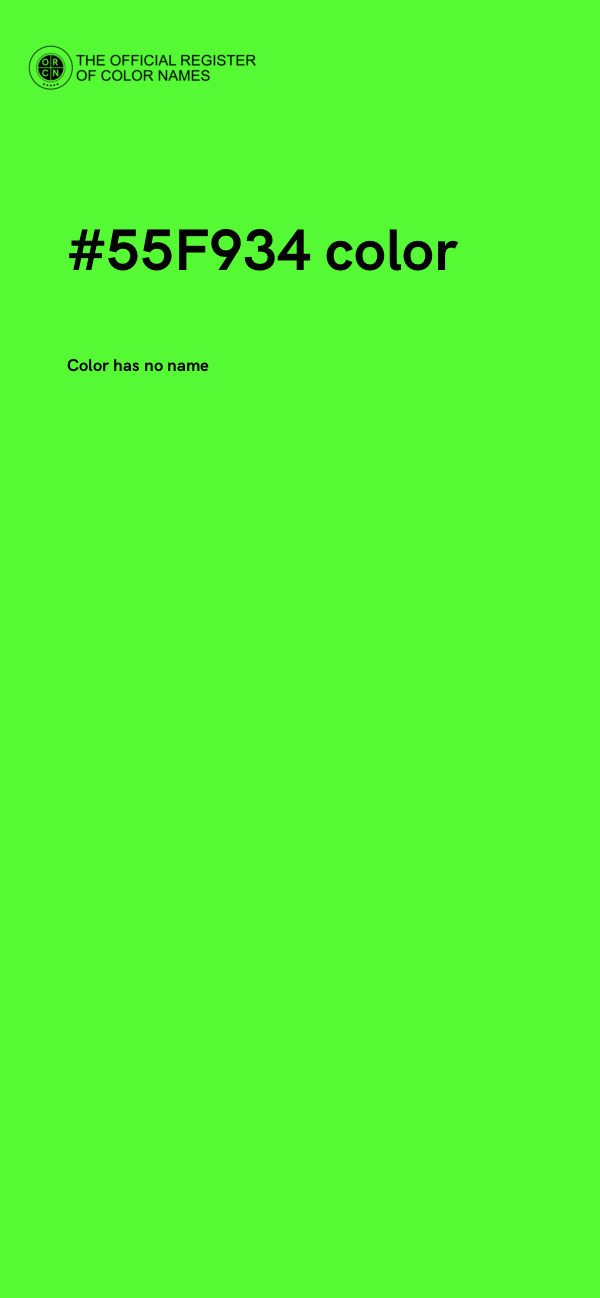 #55F934 color image