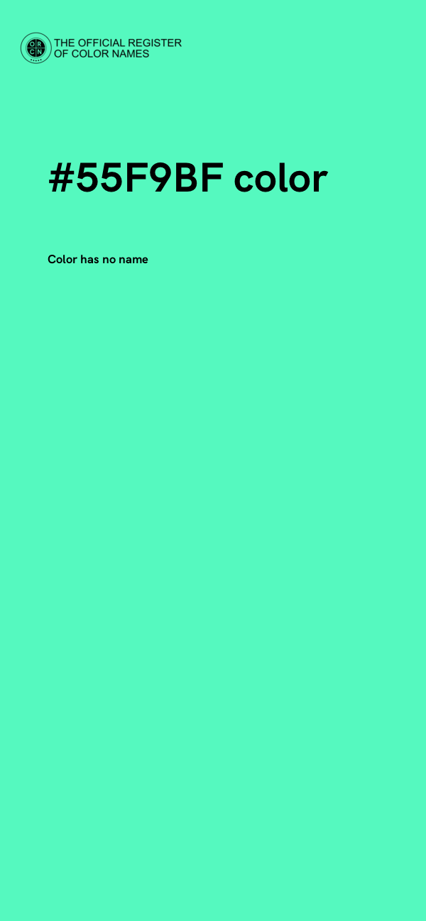 #55F9BF color image