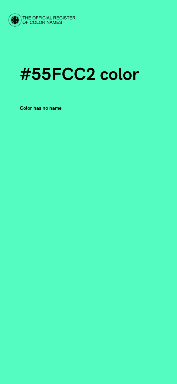 #55FCC2 color image