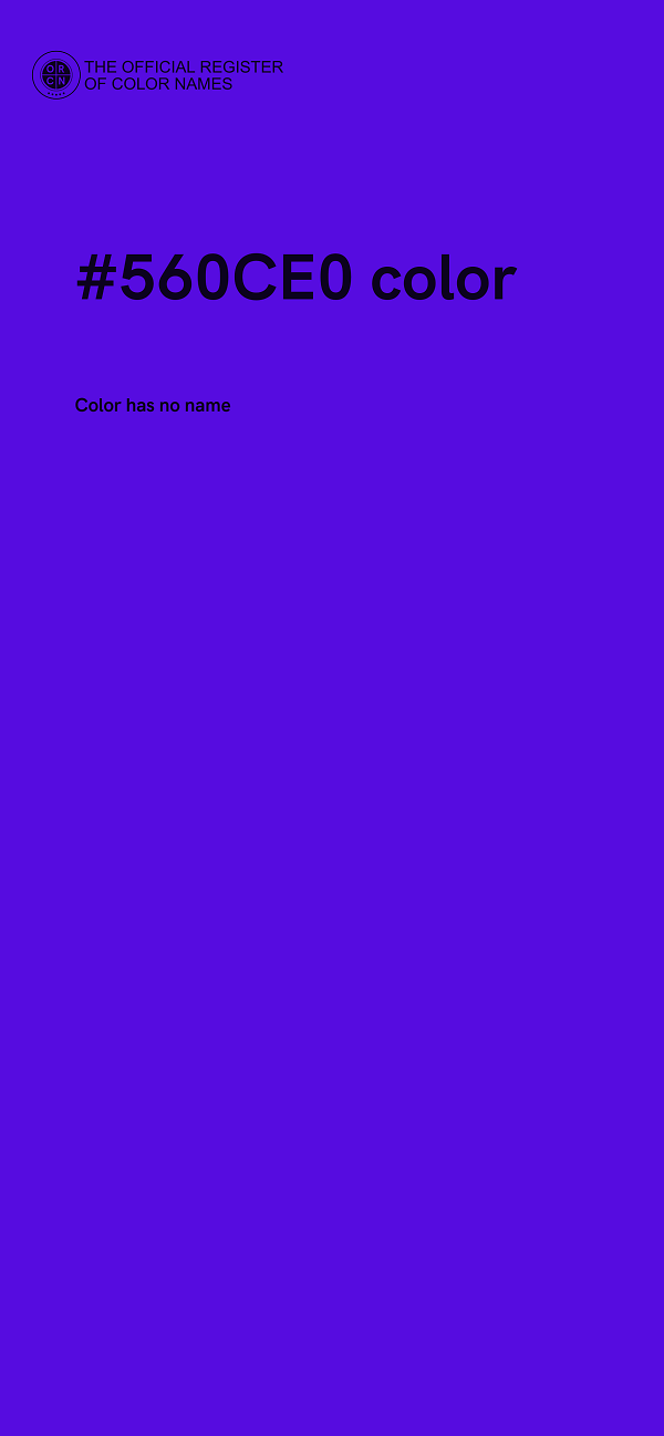 #560CE0 color image