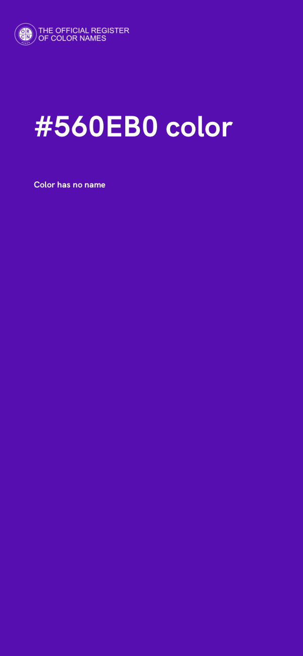 #560EB0 color image
