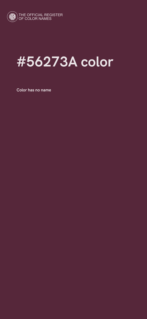 #56273A color image