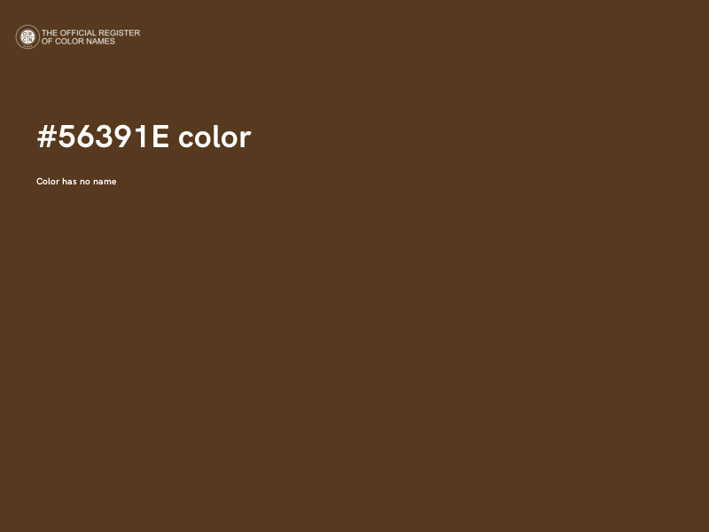 #56391E color image