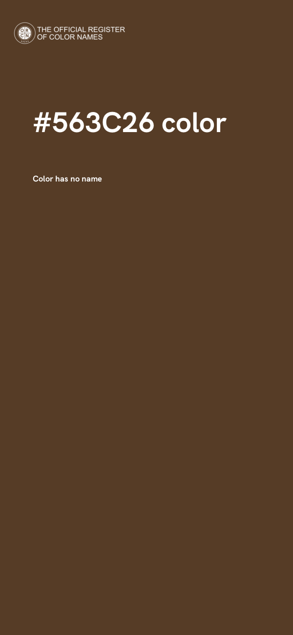 #563C26 color image