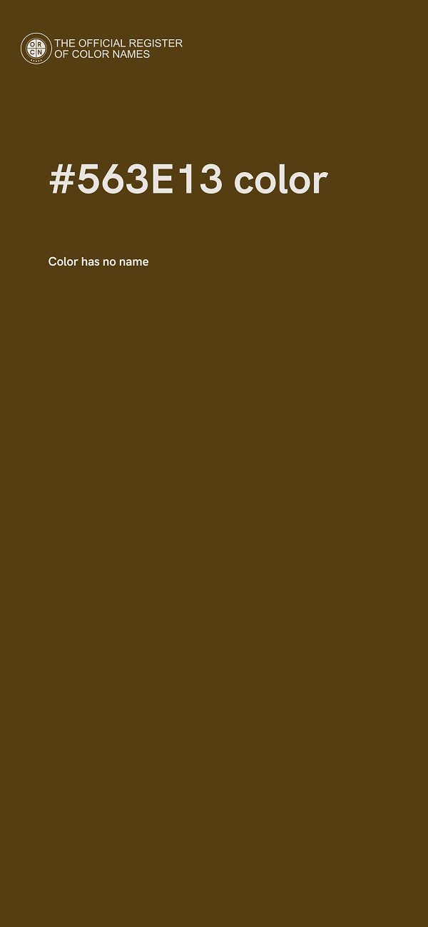 #563E13 color image