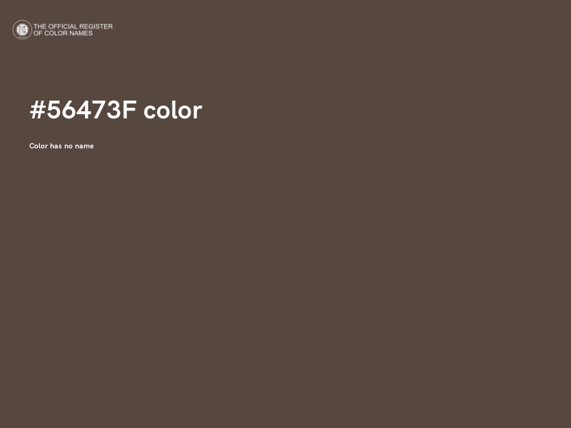 #56473F color image