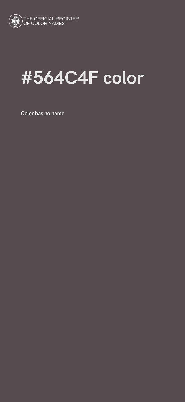 #564C4F color image