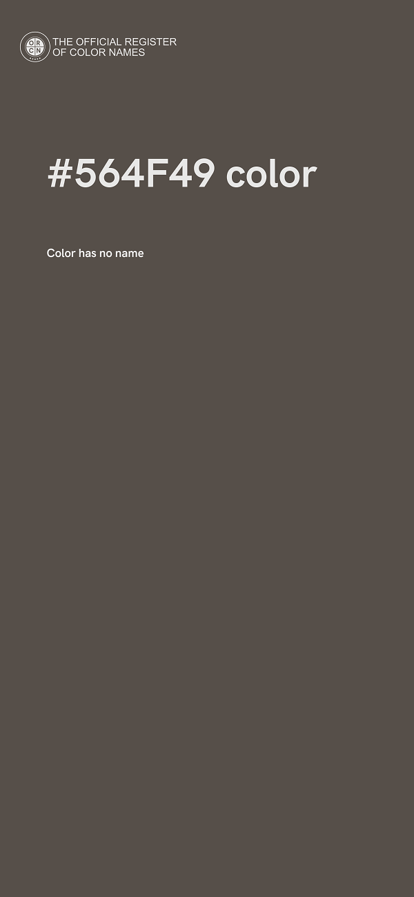 #564F49 color image