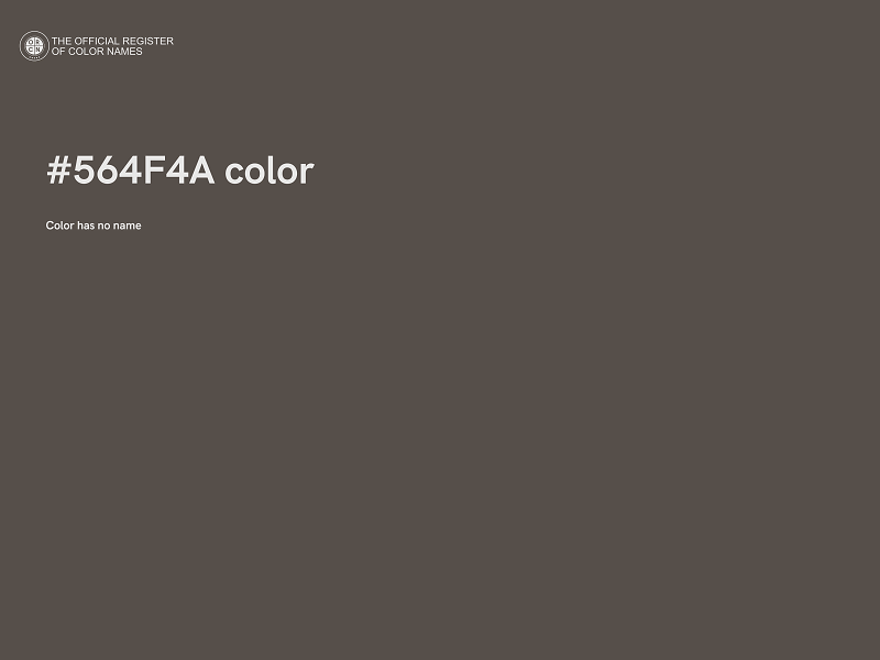 #564F4A color image