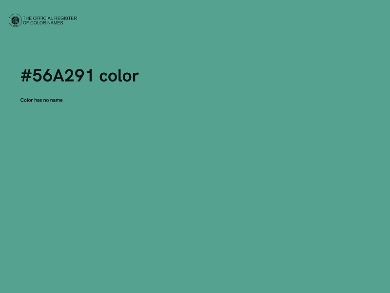 #56A291 color image