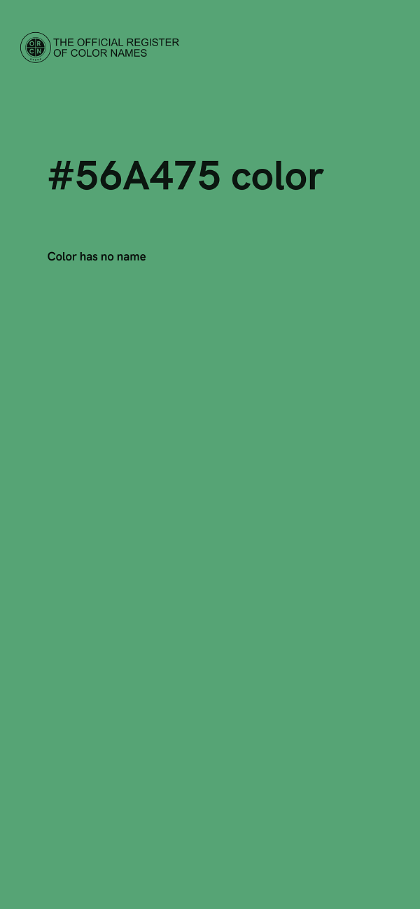#56A475 color image