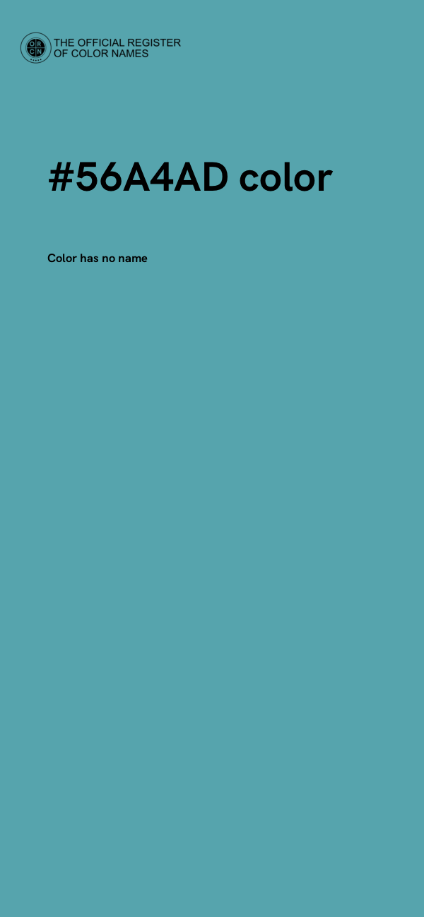 #56A4AD color image