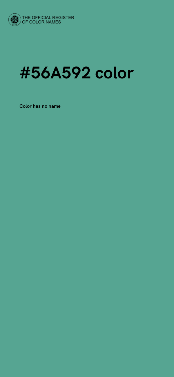 #56A592 color image