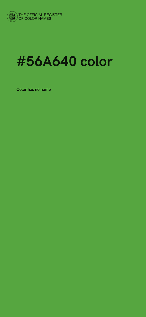 #56A640 color image