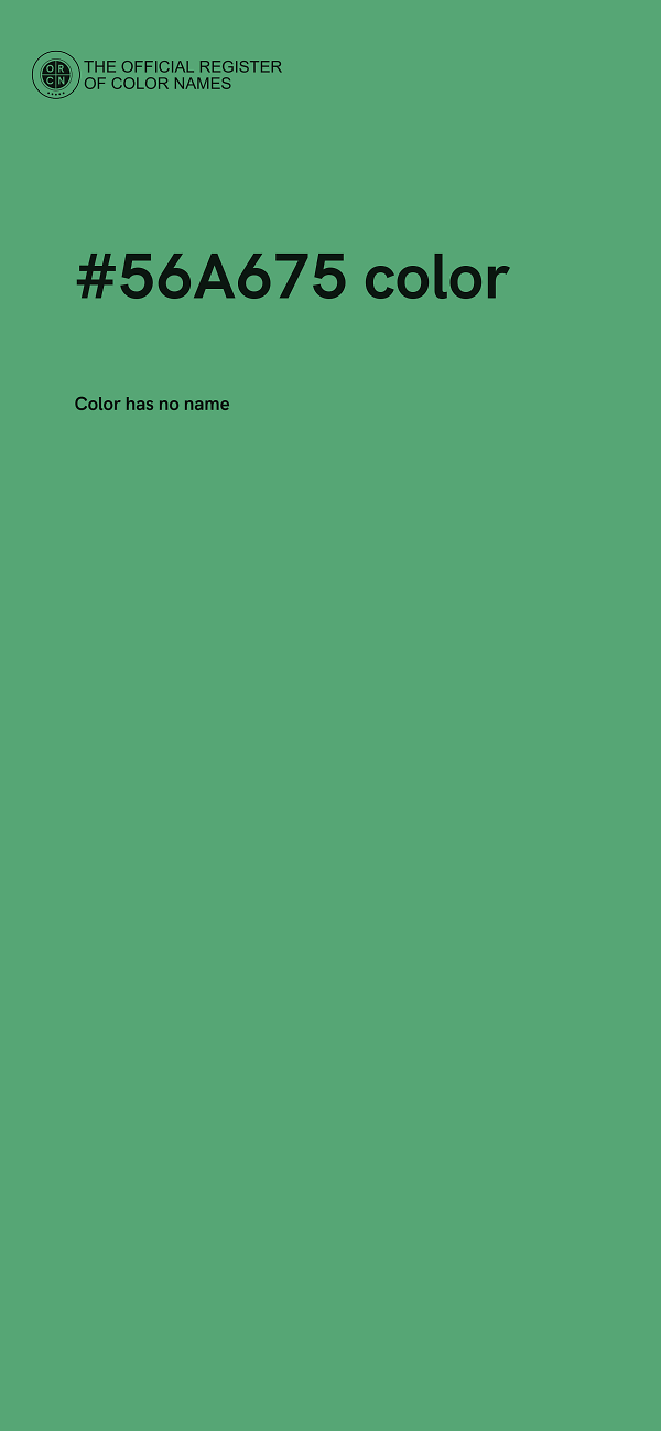 #56A675 color image