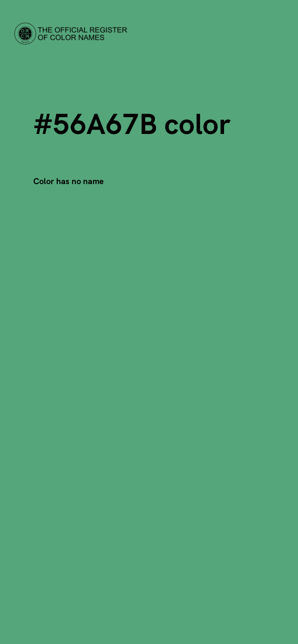 #56A67B color image
