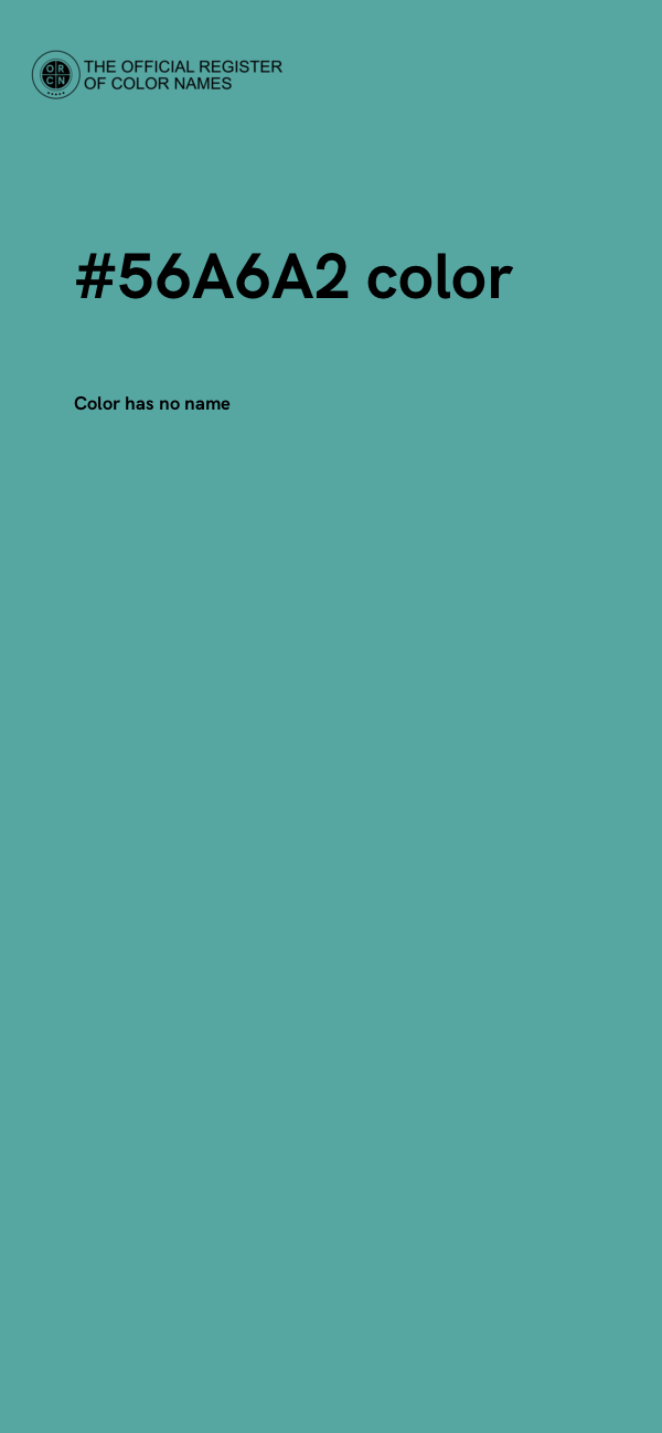 #56A6A2 color image