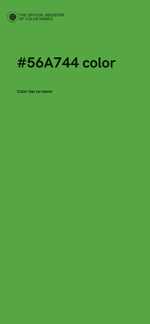 #56A744 color image