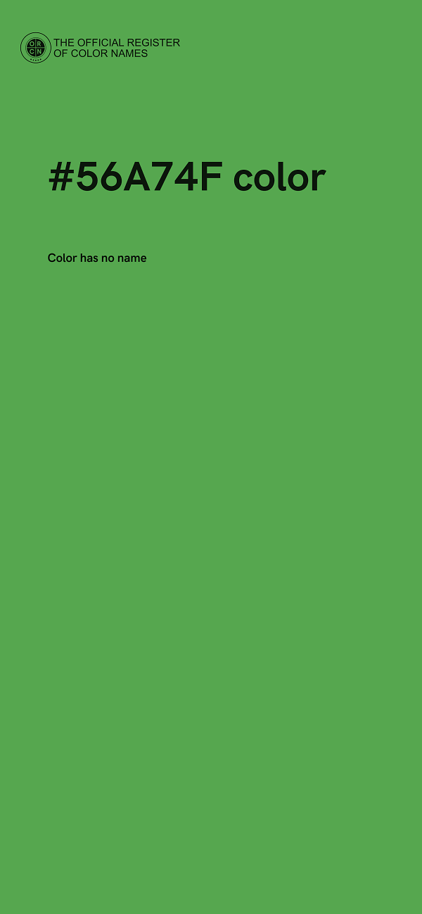 #56A74F color image