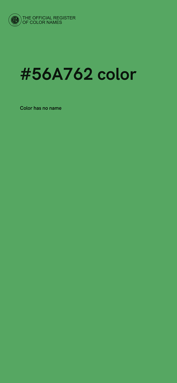 #56A762 color image
