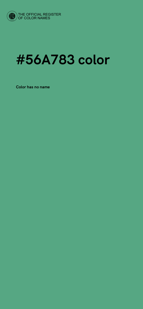 #56A783 color image