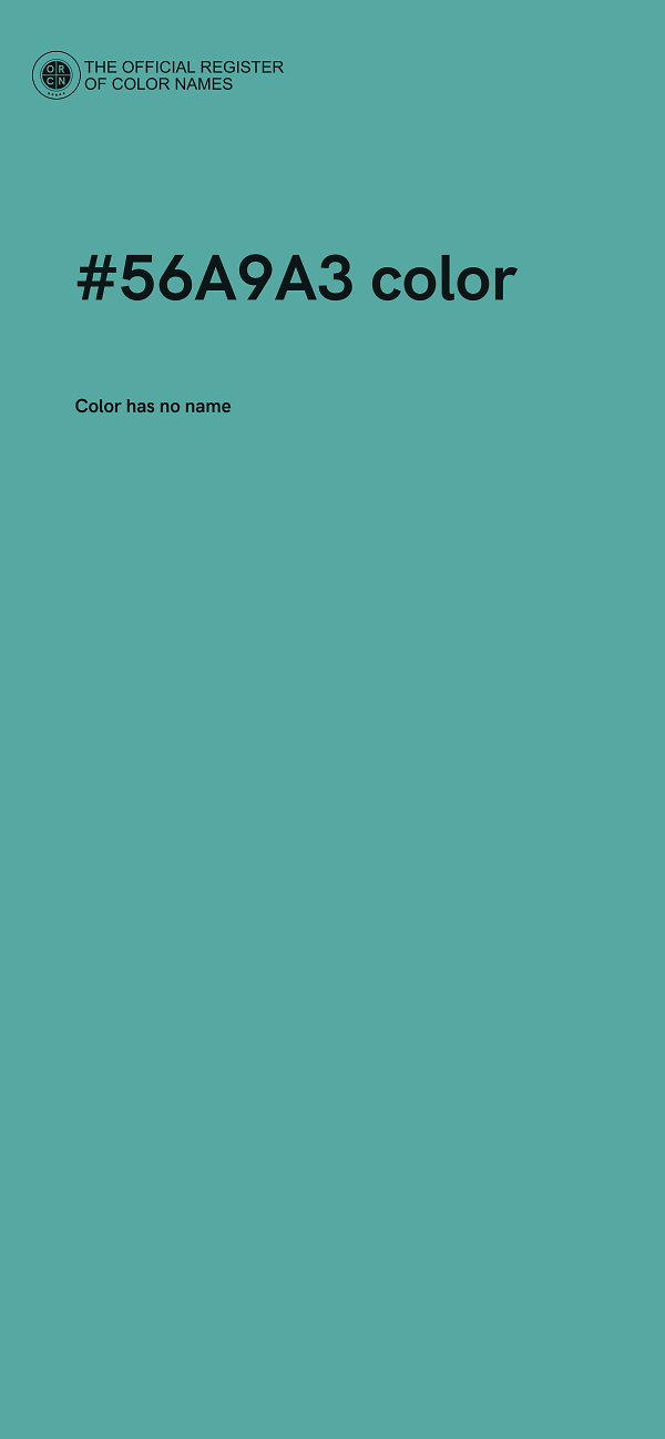 #56A9A3 color image