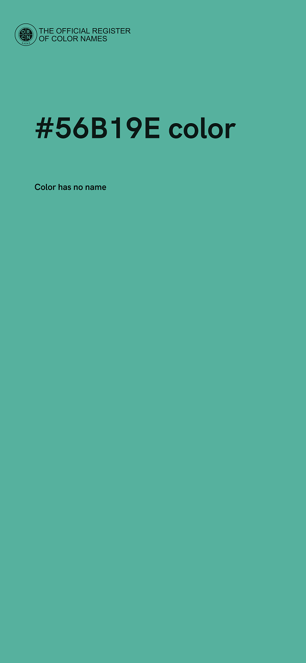 #56B19E color image