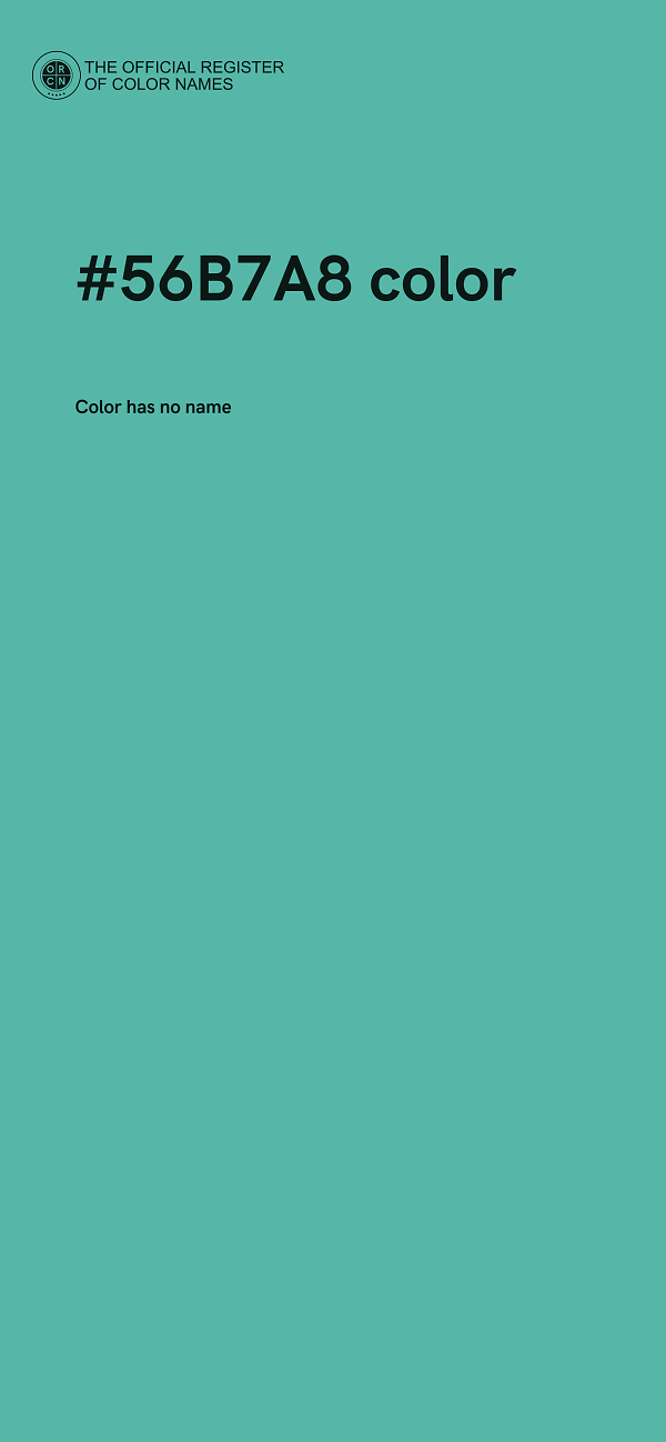 #56B7A8 color image