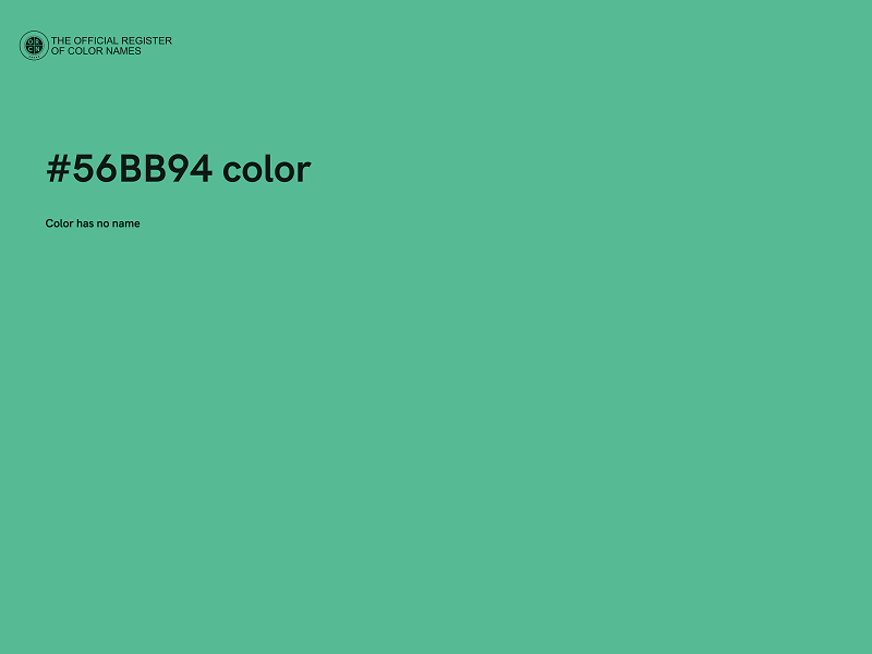 #56BB94 color image